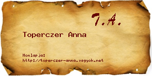 Toperczer Anna névjegykártya